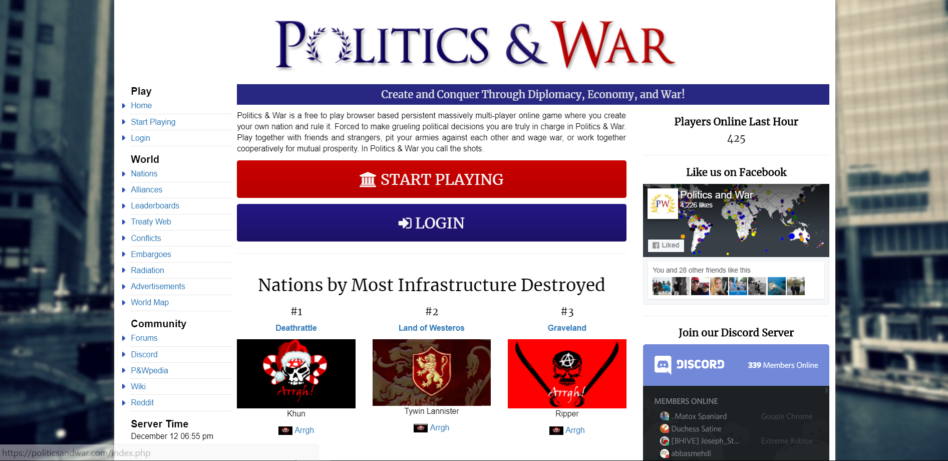 Politics & War Screenshot